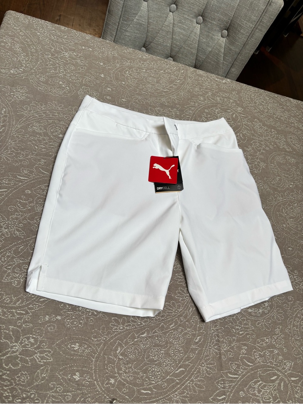 Nwt Puma White DryCELL Women's Athletic Bermuda Shorts
